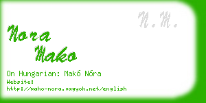 nora mako business card